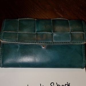 Teal Patricia Nash leather wallet
